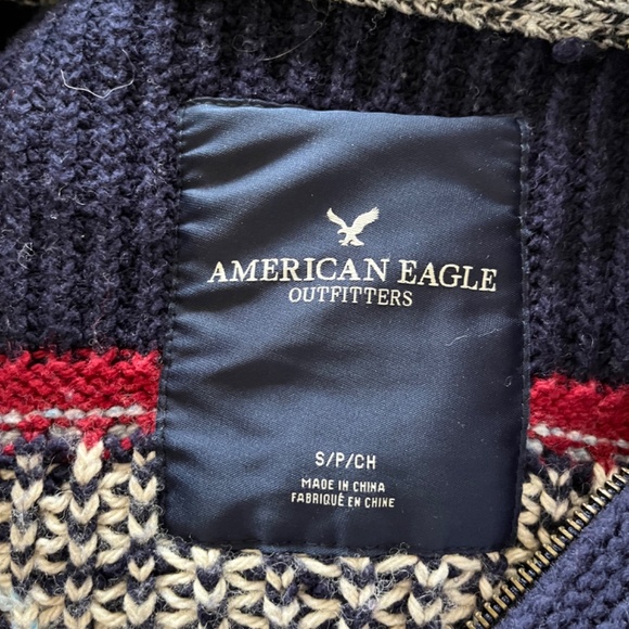 American Eagle Mens Mountain Print Sweater Size S - Picture 3 of 3